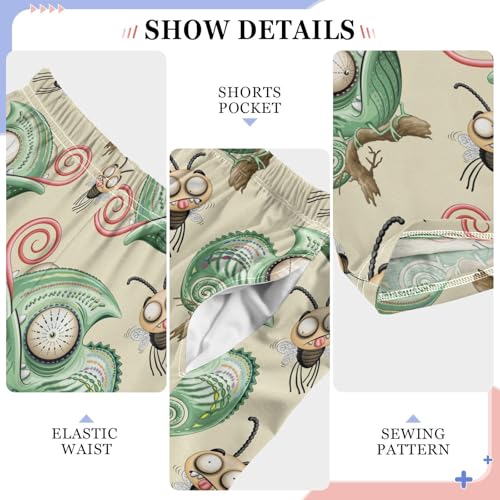 Chameleon Mosquito Boys Long Pants Soft Trousers Elastic Waist Kids Lounge Bottoms with Pockets S-XL4