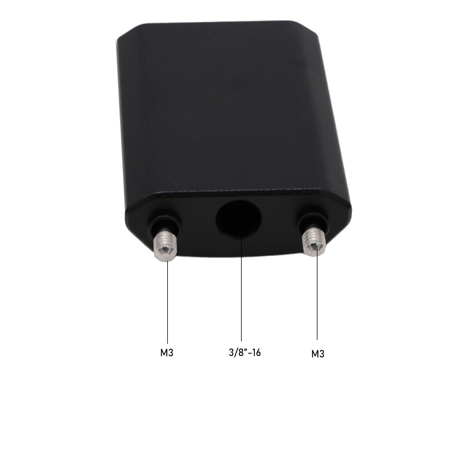HangTon Ronin - 2 extensores de eje inclinable, bloque de extensión de brazo de jaula de 60 mm para DJI Gimbal ARRI RED Sony Panasonic Cámara superior, rosca de 3/8 a 16 tornillos M3 negro