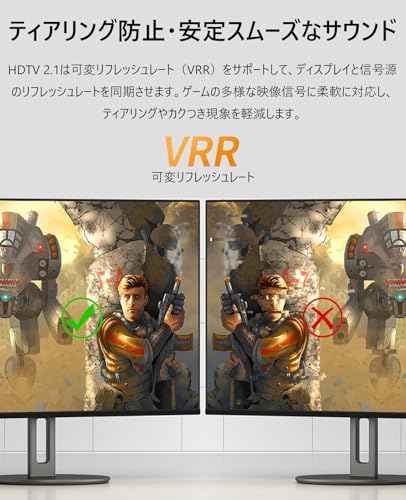 T Tersely for HDMI ケーブル HDMI 2.1 8K＠60Hz対応 超高速 48Gbps 8K/4K/2k HDRダイナミックディスプレイ 3Dビジュアル技術 立体映像 ティアリング防止 安定性 VRR/可変リフレッシュレート 音画同期 六重安全保護 PVC 高耐久 メッキ端子 1080P eARC HDMIポートあるデバイス対応 HDTV の商品画像 5