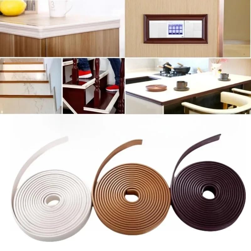 Corner sticker line baseboard marron 5m bande de finition murale angle - 2