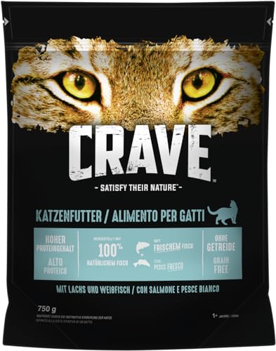 Produktbild von Crave Katzenfutter Trockenfutter Adult mit Lachs & Weißfisch - 750 g