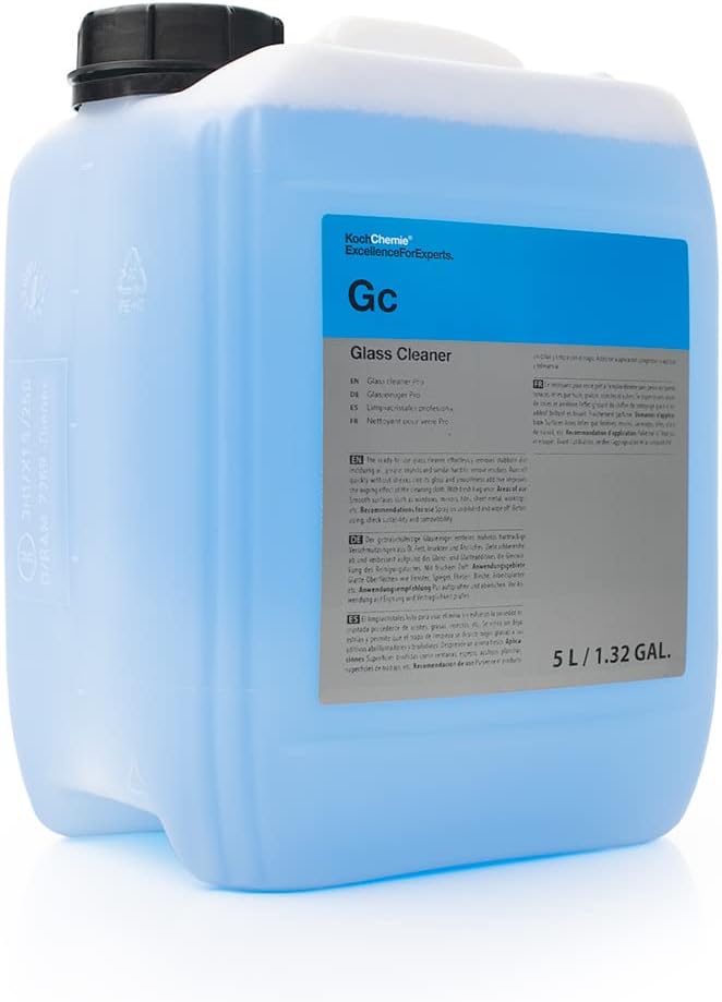 Glass Cleaner - Effortlessly Removes Stubborn Dirt, Oil, Grease, Insects, and Residues; Ready-To-Use Streak-Free Formula; Gloss and Smoothness Additive; Fresh Fragrance (5 Liters)
