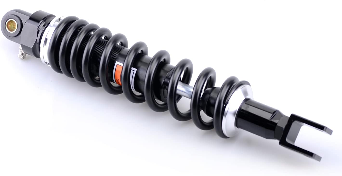 Motorcycle 380MM 14.96" Air Shock Absorber Rear Suspension Universal 10MM 400LBS Fit For ATV Go Kart Quad Dirt Sport Bikes Kawasaki Honda Suzuki Yamaha Eye to Clevis 1PC