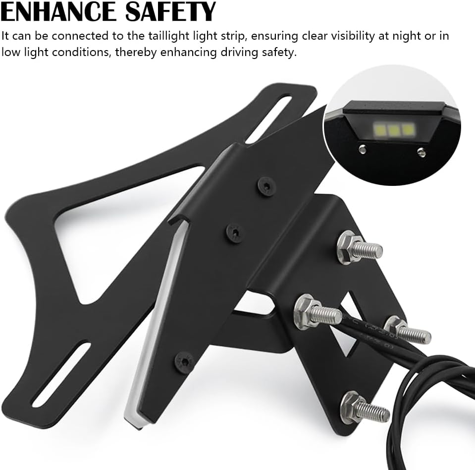 FOR Ninja ZX-6R ninja zx6r zx636 2024 2025 2026 New Accessories License Plate Holder Motorcycle Rear Flygate Rear Fender Removal Kit with LED Lights Flygate Eliminator