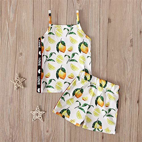 Ikevan Girls Tops Size 14 16 Kids Girls Fashional Floral Suspender Top Printed Short Spantsinfant 2Pcs Girls Outfits&Set (White, 18 Months) #TOP1