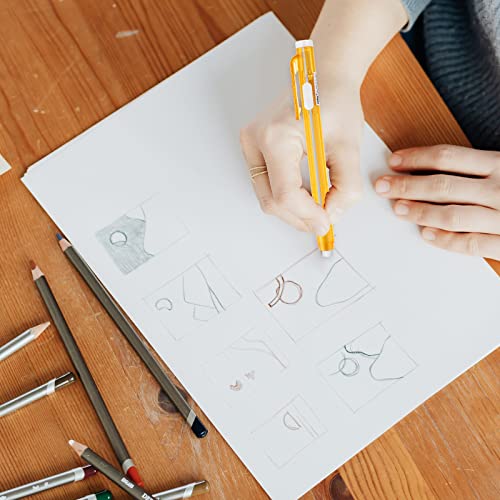 Cobee Pen-Style Eraser Set, 6 Retractable Click Eraser Pen Shells With 6 Erasers, Mechanical Eraser Pencil, Bar Erasers For Kid Students Teacher Artist Painting Writing Home School Office Supplies #TOP5
