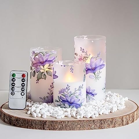 Bougies LED Mavandes avec télécommande Cover