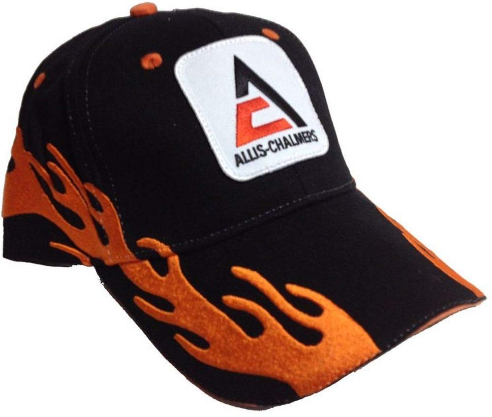 J & D Allis Chalmers Hat with Orange Flames