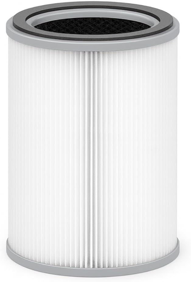 Nispira 3-in-1 True HEPA with Activated Charcoal Replacement Filters, Compatible with TOPPIN TPAP001 Air Purifier Comfy Air C2, 1-Pack