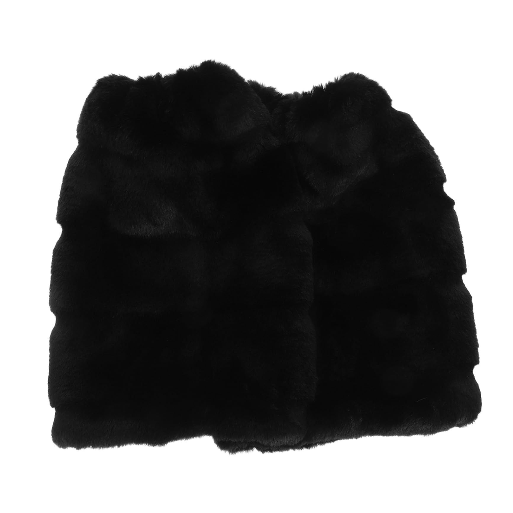 ORFOFE Scaldamuscoli Lunghi in Faux Rabbit Fur Donna 1 Paio | Colore Nero, 30cm di Lunghezza, Copriscarpe per Look Stivali, Adatti a Clima Freddo