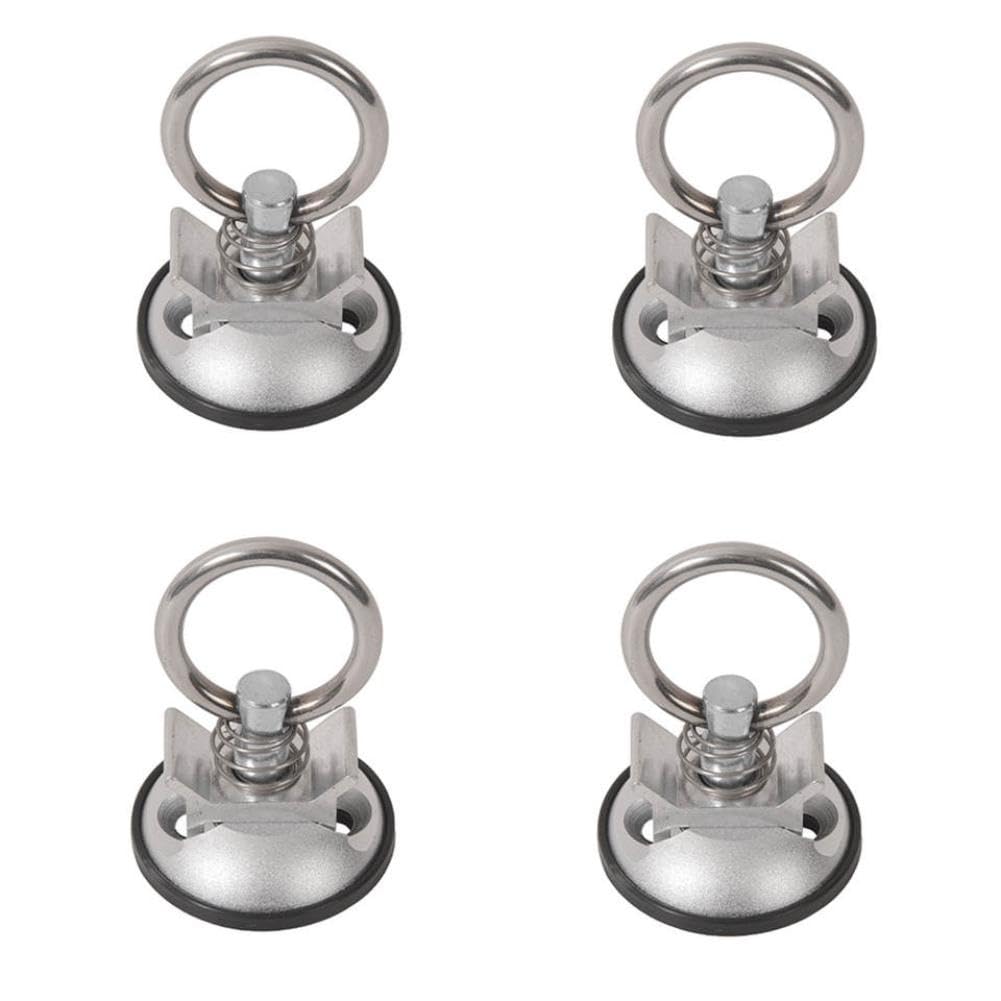 Pista de anclaje Universal, amarre, punto de anclaje, seguimiento de motocicletas, bicicletas, pernos de anillo de remolque(silver)