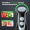 FRESKO Frullatore a Immersione 4-in-1, 1000 W Minipimer Immersione in 304 Acciaio Inossidabile, con 12 Velocità e Modalità Turbo, Antispruzzo Design, Include Misurino, Tritatutto e Frusta (HB3302)