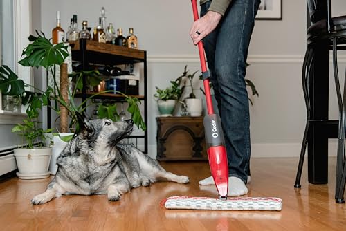 O-Cedar ProMist MAX Microfiber Spray Mop Removes 99% of Bacteria with just Water, Features 1 Extra Refill