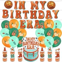 Orange Birthday Party Decorations for Women, Included Birthday Banner, Balloons, Cake Toppers and Cupcake Toppers Party Supplies