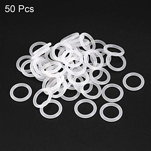 Uxcell Silicone O-Rings, 14Mm Od 10Mm Id 2Mm Width Vmq Seal Gasket For Compressor Valves Pipe Repair, White, Pack Of 50 #TOP1