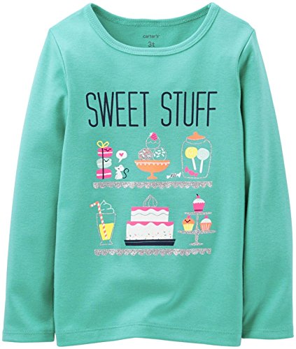 T-shirt graphique bleu sarcelle parfait pour les sorties de bébé fille