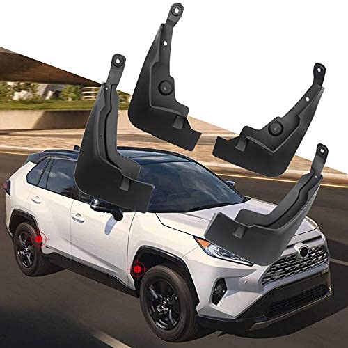 Lot de 4 garde-boues noirs pour RAV4 2019 2020 2021 Accessoire de voiture