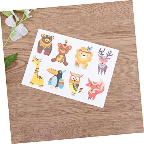 UPKOCH Decoração De Mão 160 Pçs Decoração DIY Cartões Animal De Papel Pirulito Padrão De Envelhecime