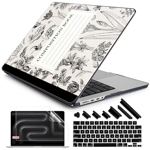 DONGKE Compatible with MacBook Pro 16 Inch Case (2026-2021 Release, M5 M4 M3 M2 M1 Pro/Max Chip), Plastic Hard Shell with Keyboard Cover & Screen Protector for MacBook Pro 16", Black Composition Book by DONGKE - Used condition - US$24.55