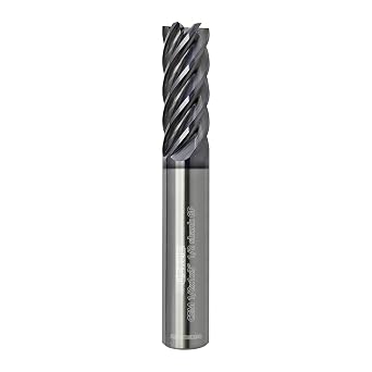 Tools Carbide End Mill Finish Machining Square Milling Cutter for Cutting Alloy Steels,Cast Iron, Hardened Steel - 6 Flute Cutting Tools 1/2 Shank 1/2-3.0" 1PCS