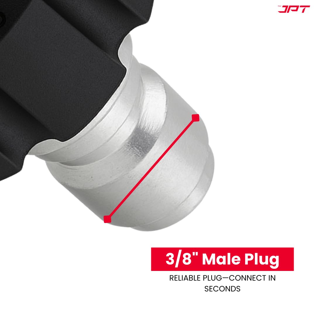 JPT Heavy-Duty Quick Connect Pressure Washer Quick Adapter Set | M22-14mm to 3/8" Male Female Quick Connect Swivel | Easily Connect and Disconnect 𝐏𝐀𝐂𝐊 𝐎𝐅 𝟐 SET 6000 PSI