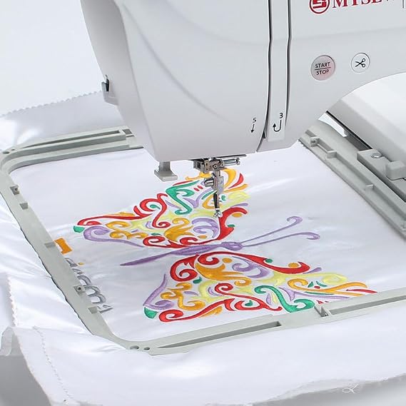 Embroidery Machine, Automatic Sewing Machine, 3.93 x 9.25 Inch Embroidery Area, Computerized 7 Inch Large LCD Touchscreen for Beginners,Includes Stabilizer,Bobbins,Hoops