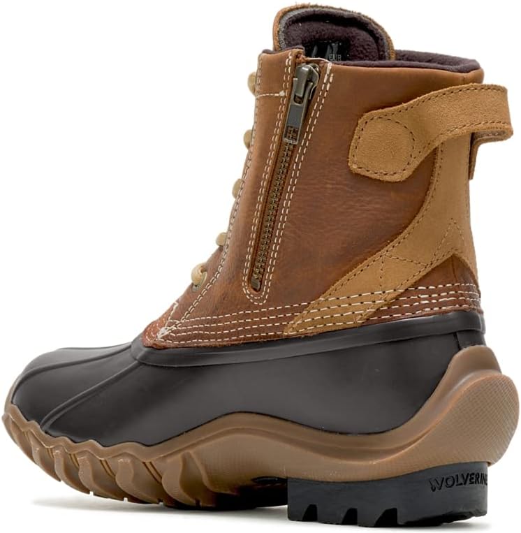 WOLVERINE Women's Torrent Waterproof Duck Boot, Cognac, 8.5