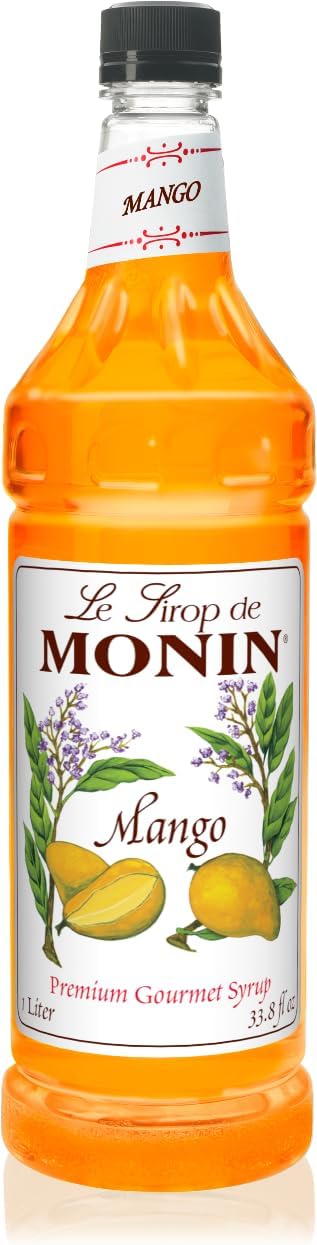 Monin Flavored Syrup, Mango, 33.8-Ounce Plastic Bottle (1 liter) by Monin