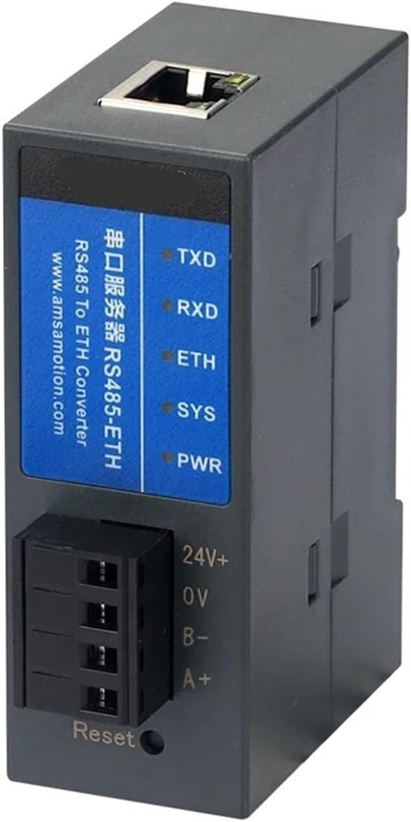 1pcs RS485 to Ethernet Port Serial Server Modbus Gateway RTU to TCP Protocol Interchange Communication Module RS485 Signal to TCP/IP