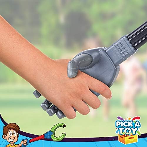 Interactive Toy Grabber, Robot Hand and Robotic Claw, 3 Pc Set, Fun Early Learning and Hand-Eye Coordination Play, Long 18 Inch Arm, Strong Grasping Tool