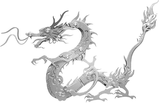 3D Metal Steampunk Animal Model Puzzle, Mythical Dragon Building Kit Home Decoration Toys Creative Gift for Adults 100 Pieces