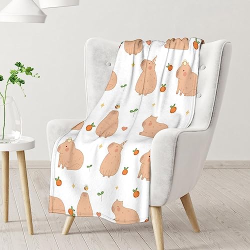 Blanket Gifts - 30"x40" Cute Throw for Kids, Girls - White Soft Fuzzy Blankets for Couch & Office
