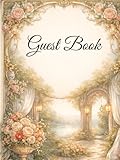 Art nouveau wedding guest book: Art nouveau engagement guest journal