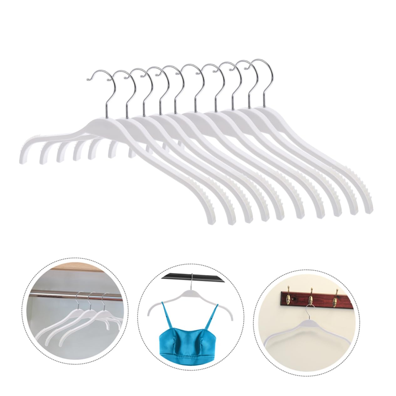 12pezzi Grucce Antiscivolo Plastica Resistente Per Vestiti Appendini Multifunzionali Per Pantaloni e Gonne Design Innovativo Per Evitare Cadute Per Armadi e Organizzazione Casa