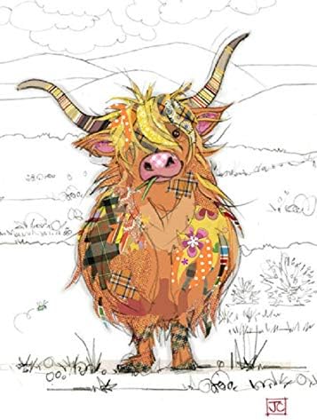 Bug Art Blank Greeting Card - Highland Hamish, Multicolour, Single Card, G030