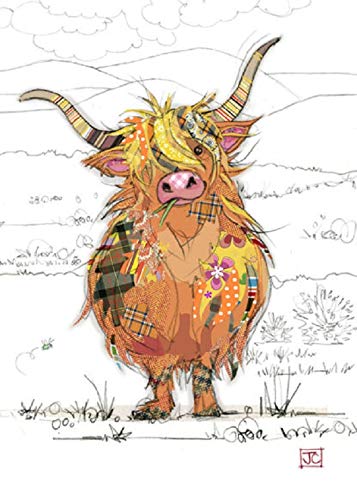 Bug Art G030 Grußkarte, blanko, Highland Hamish, mehrfarbig, Einzelkarte