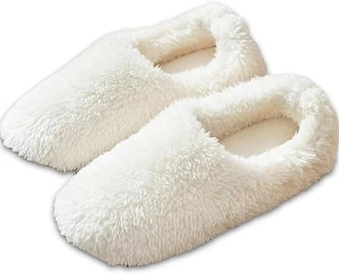 Cozy Terry Cloth Foldable House Slippers Fluffy Fuzzy Closed Toe Comfy Memory Foam Home Shoes Lightweight Non-slip Machine Washable Warm Indoor Shoes for Women Men