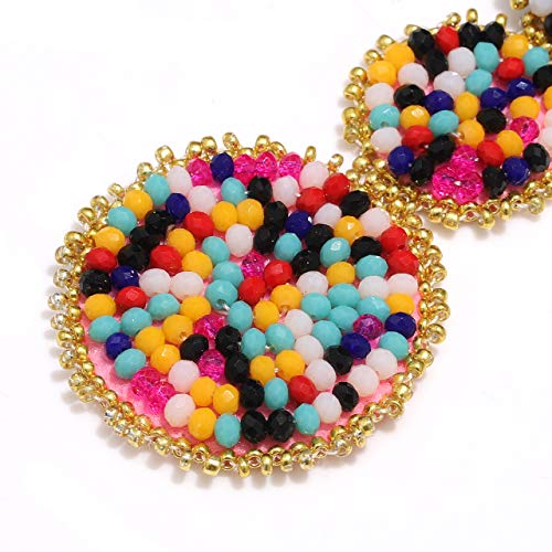 Cealxheny Bead Drop Earrings For Women Statement Seed Bead Earring Studs (Multicolor) #TOP5