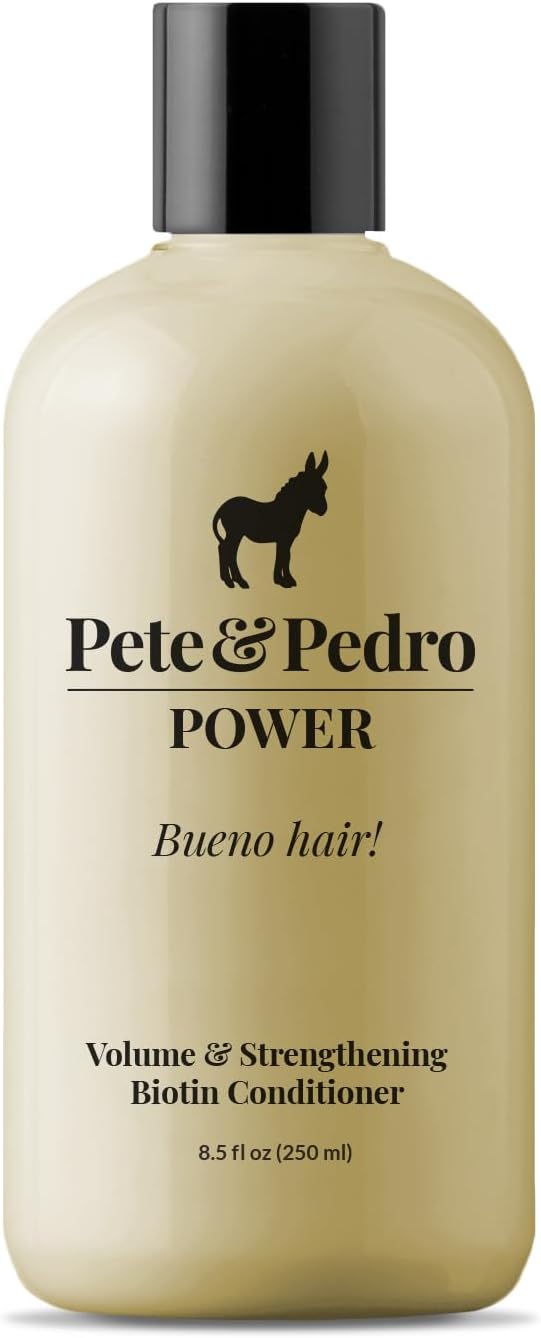 Pete & Pedro POWER CONDITIONER - Volume & Strengthening Biotin Daily Conditioner For Men With Fine or Thinning Hair | All Hair Types, Helps Make Fuller, Thicker, & Healthier | Shark Tank, 8.5 oz.