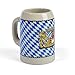 meinherzschlag Stein-Bierkrug mit Bayern-Rauten