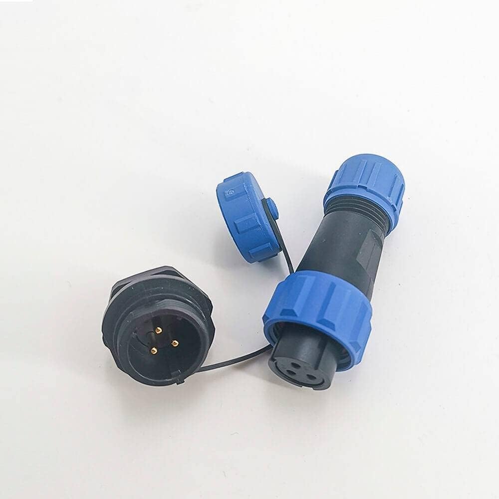 SP13 3 pin Waterproof Electrical Connectors Female Plug & Male Socket Automatic Connector IP68