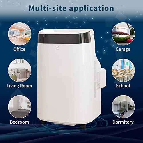 Jojoka Portable Air Conditioner with Remote Control, 10000 BTU Portable AC for Room, Dorm, Office with Drying, Fan, Sleep Mode, 3 Speeds, 24H Timer Function, Cools Room up to 450 Sq. ft - Image 4