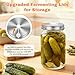 Xileanalee Fermentation Kit Set for Wide Mouth Mason Jar,Sauerkraut/Pickling Kit with 4 Glass Fermentation Weights,4 Fermenting Lids,4 Airlocks,5 Silicone Gaskets,5 Silicone Grommets(No Jars)