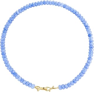 Rainbow Gemstone Beaded Choker Necklace – 14K Gold Plated Colorful Boho Jewelry