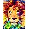 Ginfonr DIY Diamond Painting Kits Leeuw Kleurrijk for Adults, 5D Diamant Schilderij Dierlijke kleur Art Rhinestone…