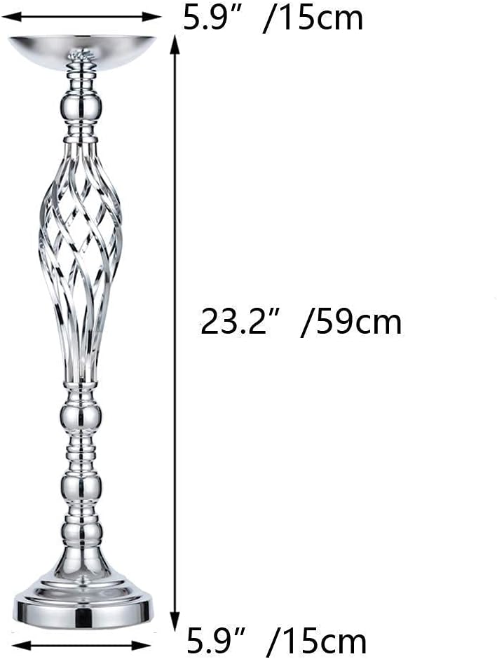 NUPTIO 2 Pcs Versatile Metal Flower Arrangement & 2 Pcs Artificial Flower Set for Wedding Party Dinner Centerpiece Event Restaurant Hotel Decoration