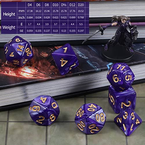 Ciaraq Dnd Polyhedral Dice Set With Dice Bag For Dungeons And Dragons Rpg Mtg Role Playing Table Games #TOP2