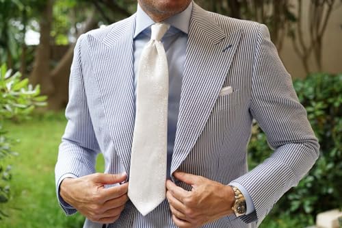 Image of OTAA Floral Necktie Casual Ties for Men - Perfect Neck Tie for Groomsmen Wedding Ties or Formal Occasions