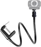 Adjustable 26" Gooseneck Desktop Webcam Stand Holder Flexible Jaw Camera Desk Clamp Mount for Logitech Webcam C925e, C922x, C922, C930e, C930, C920, C615 and More (1/4" Threaded)