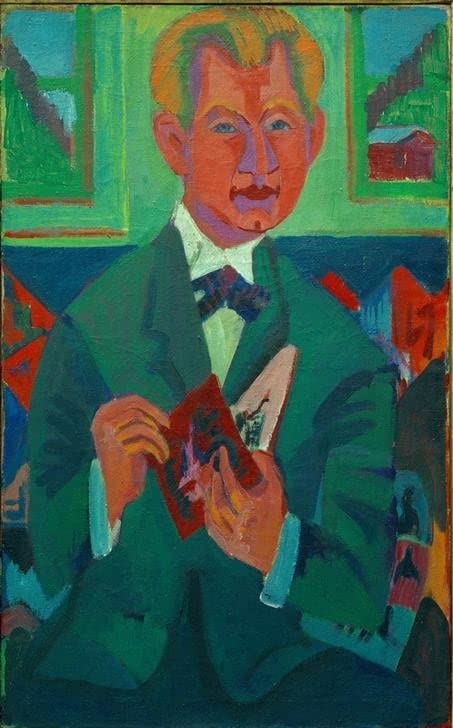 Toile peinture murale Edwin Redslob par Kirchner 60x90cm pour la décoration du salon